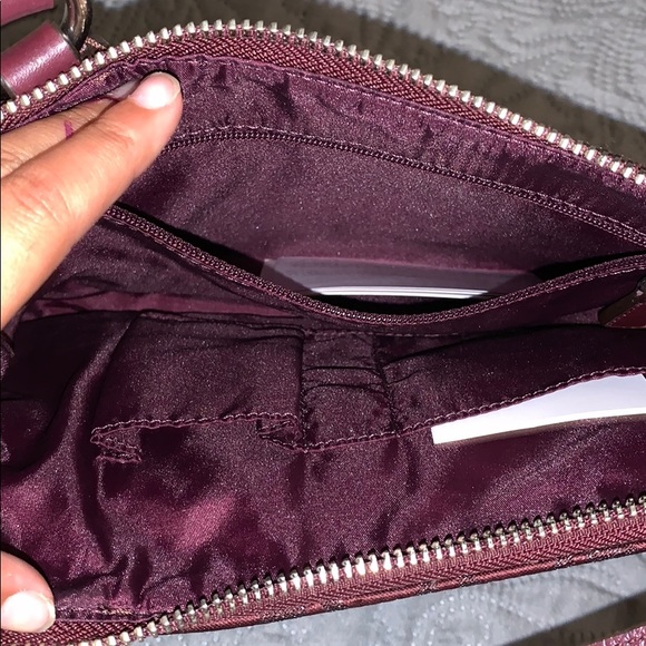 *used* burgundy Coach purse - Picture 6 of 6